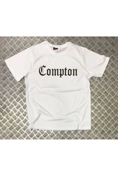 fame-stoned  Compton Baskılı T-shirt