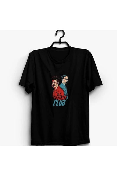 fame-stoned  Fight Club Baskılı T-shirt