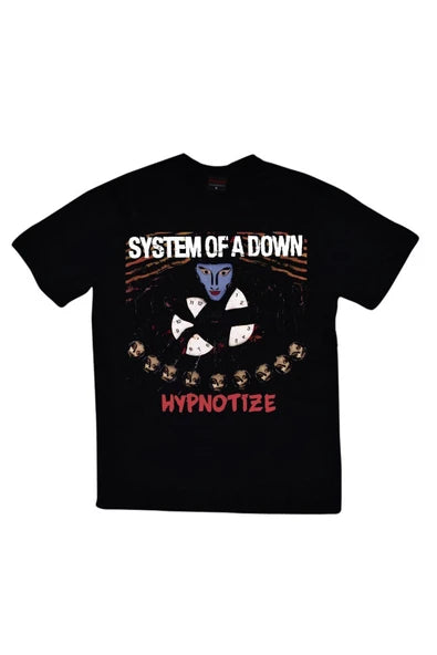 fame-stoned System Of A Down Unisex Baskılı Siyah %100 Pamuk T-shirt