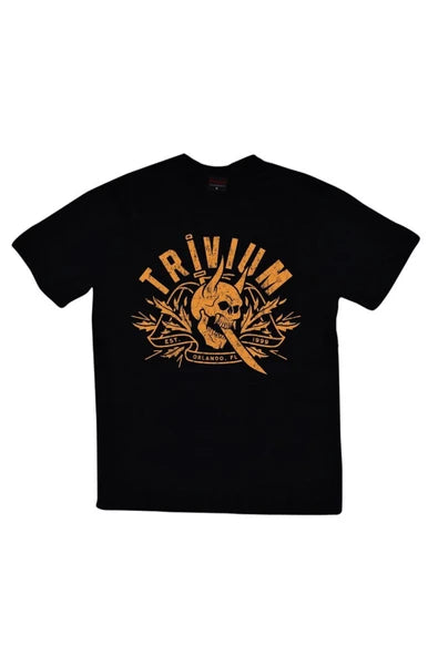fame-stoned  Trivium Baskılı T-shirt