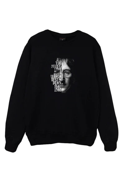 fame-stoned The Beatles Baskılı Sweatshirt