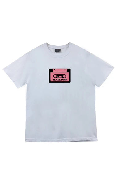 fame-stoned Blackpink Baskılı Unisex %100 Pamuk Beyaz T-shirt