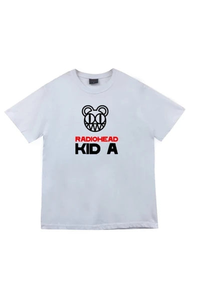fame-stoned  Radiohead Baskılı Unisex %100 Pamuk Beyaz T-shirt