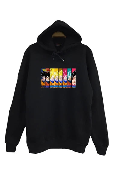 Fame Stoned baskılı siyah kapüşonlu sweatshirt