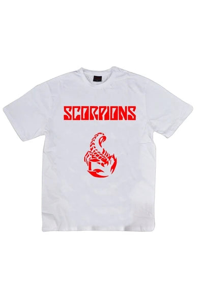 fame-stoned  Scorpions Baskılı T-shirt