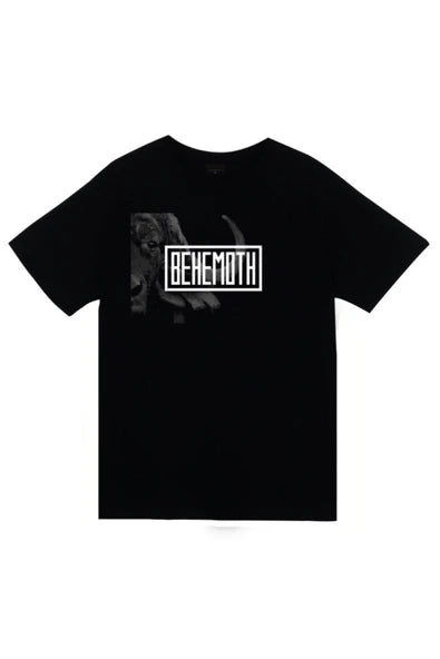 fame-stoned Behemoth Baskılı Unisex %100 Pamuk Siyah T-shirt