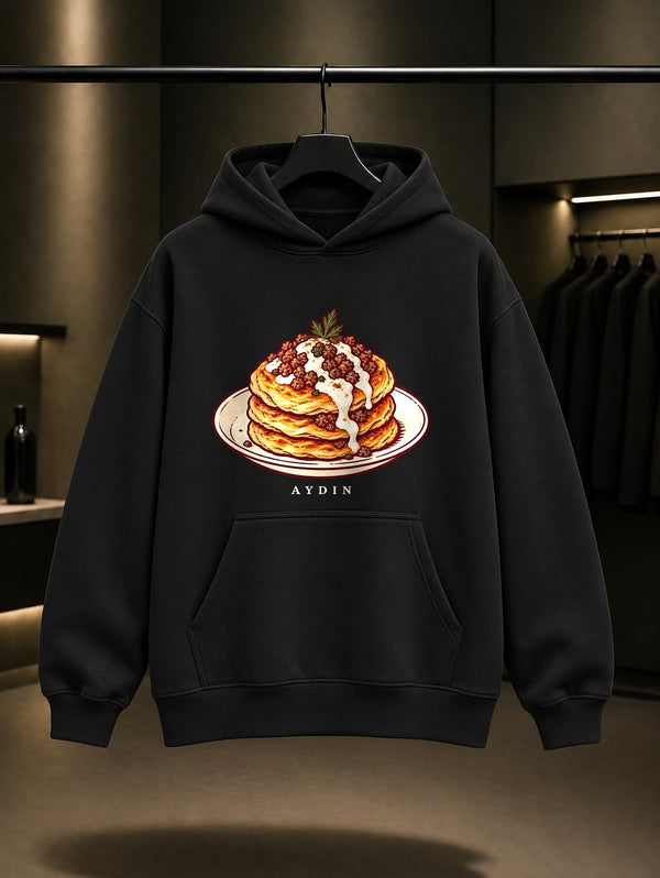 Aydın Paşa Böreği Kapüşonlu Sweatshirt – Siyah