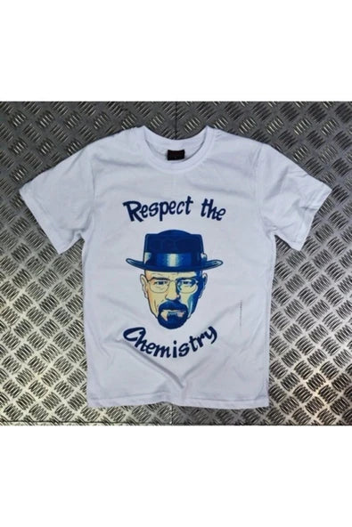 fame-stoned  Breaking Bad Baskılı Unisex %100 Pamuk Beyaz T-shirt