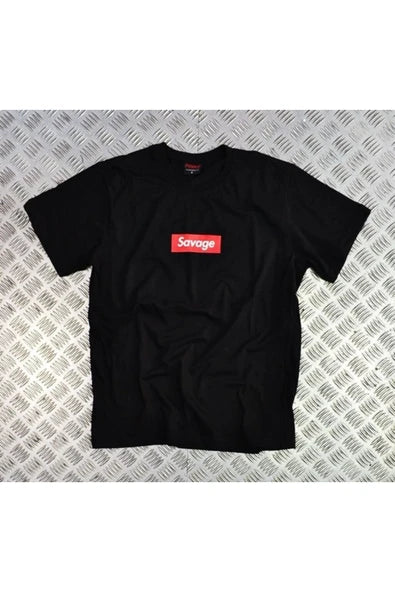 fame-stoned  Savage Baskılı T-shirt