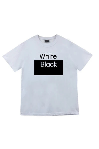 fame-stoned  Unisex Beyaz Off White Black Baskılı T-shirt