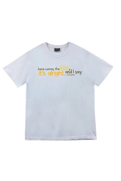 fame-stoned The Beatles Baskılı Unisex %100 Pamuk Beyaz T-shirt