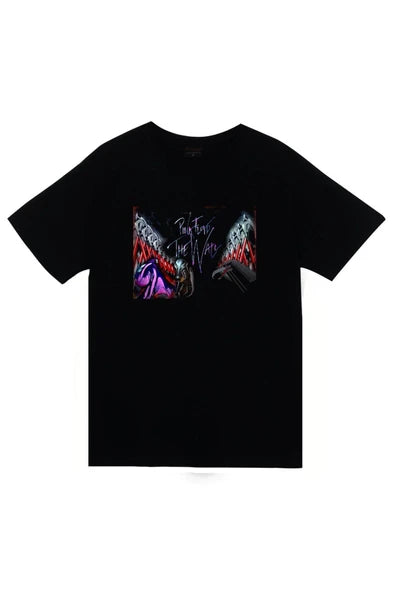 fame-stoned Pink Floyd Baskılı Unisex %100 Pamuk Siyah T-shirt