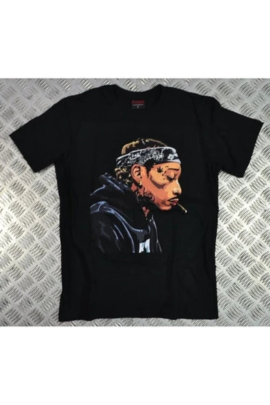 fame-stoned  Wız Khalıfa Baskılı T-shirt