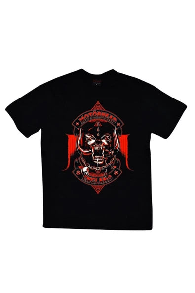fame-stoned  Motörhead Baskılı Unisex %100 Pamuk Siyah T-shirt
