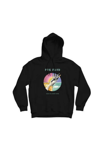 fame-stoned Pink Floyd Baskılı Kapşonlu Sweatshirt