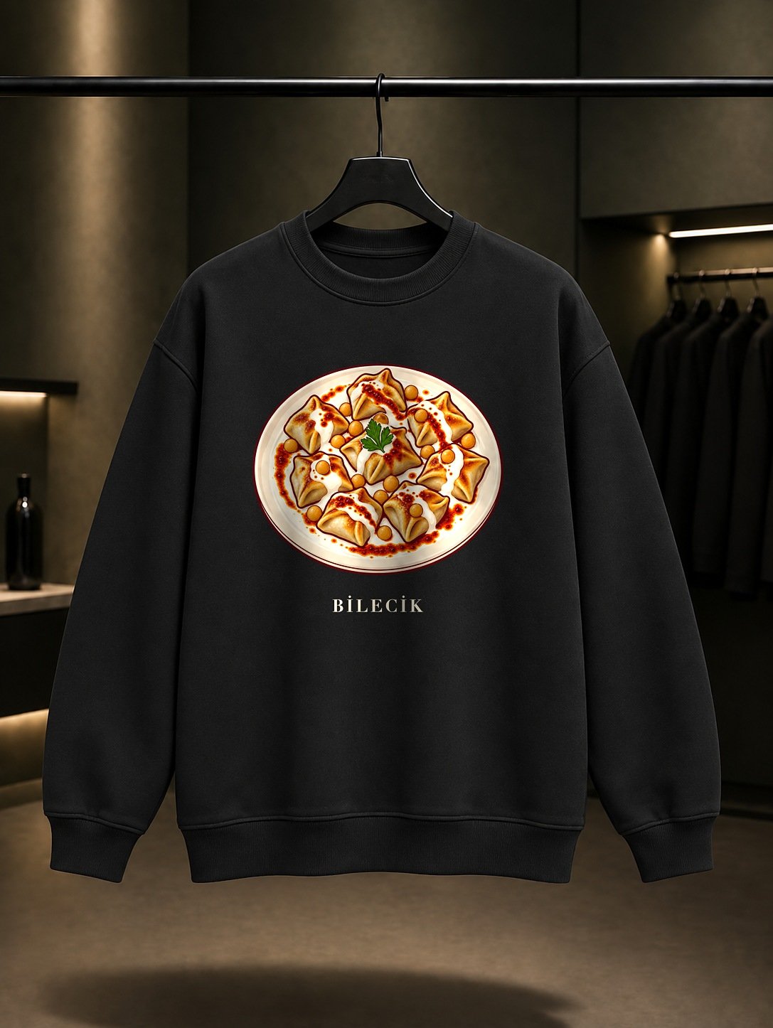 Bilecik Nohutlu Mantı Sweatshirt – Siyah