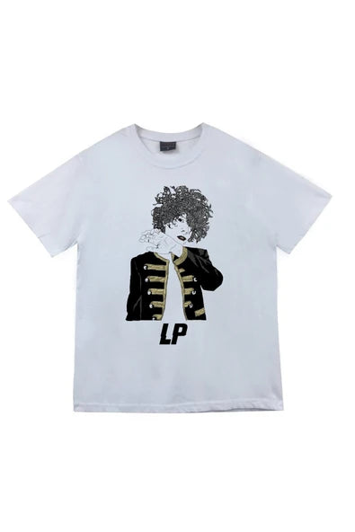 fame-stoned  Lp Müzik Grubu Baskılı Unisex %100 Pamuk Beyaz T-shirt