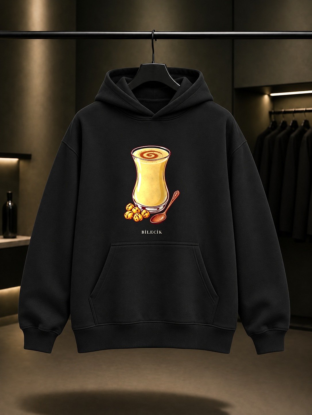 Bilecik Pazaryeri Bozası Kapüşonlu Sweatshirt – Siyah