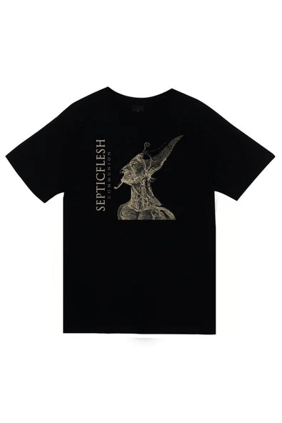 fame-stoned Septicflesh Baskılı Unisex %100 Pamuk Siyah T-shirt