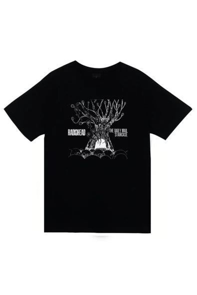 fame-stoned  Radiohead Baskılı Unisex %100 Pamuk Siyah T-shirt