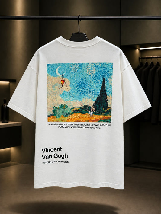 Kendi Cennetin Oversize Tişört – Krem arka