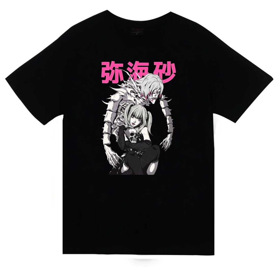 Death Note - Misa Amane baskılı siyah tişört