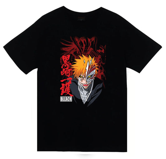 Bleach - Ichigo Kurosaki - Anime Baskılı Unisex %100 Pamuk T-shirt