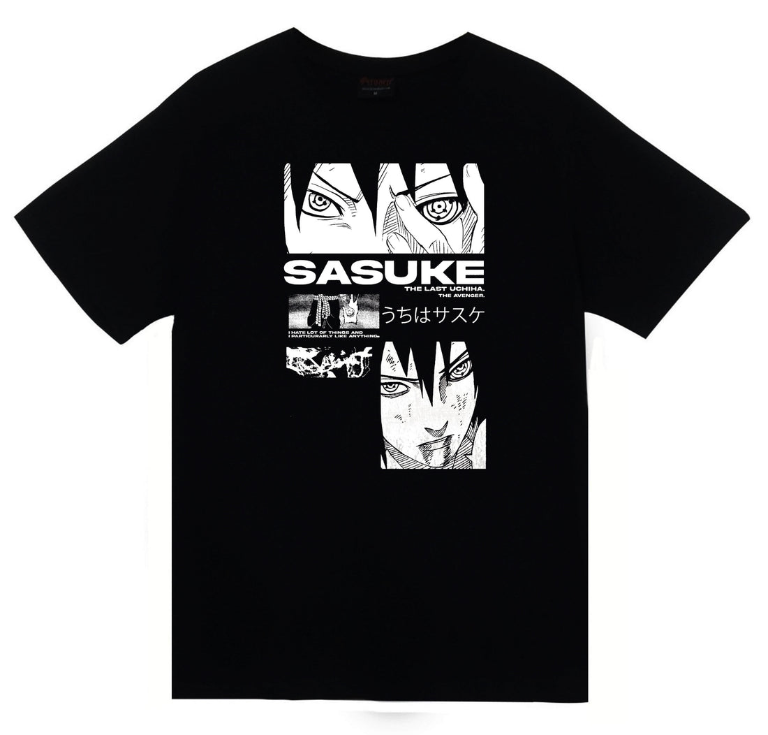Naruto - Sasuke Uchiha The Last baskılı siyah tişört