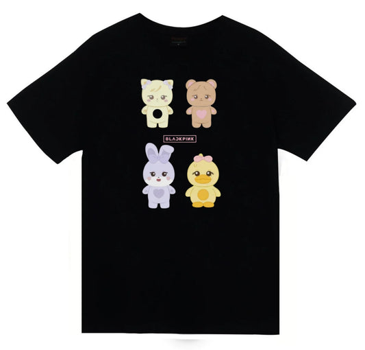 Blackpink - Lisa - Jennie - Jisoo -Rose - Deadline Baskılı Unisex %100 Pamuk Siyah T-shirt
