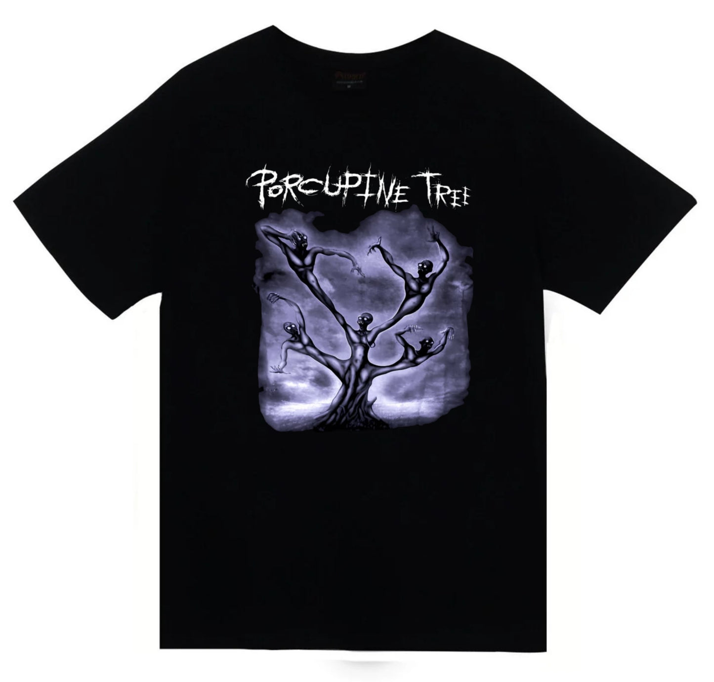 Porcupine Tree Müzik Grubu - In Absentia Baskılı Unisex %100 Pamuk Siyah T-shirt