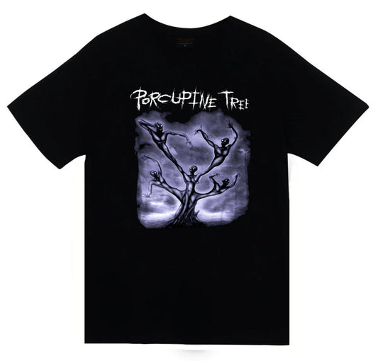Porcupine Tree Müzik Grubu - In Absentia Baskılı Unisex %100 Pamuk Siyah T-shirt