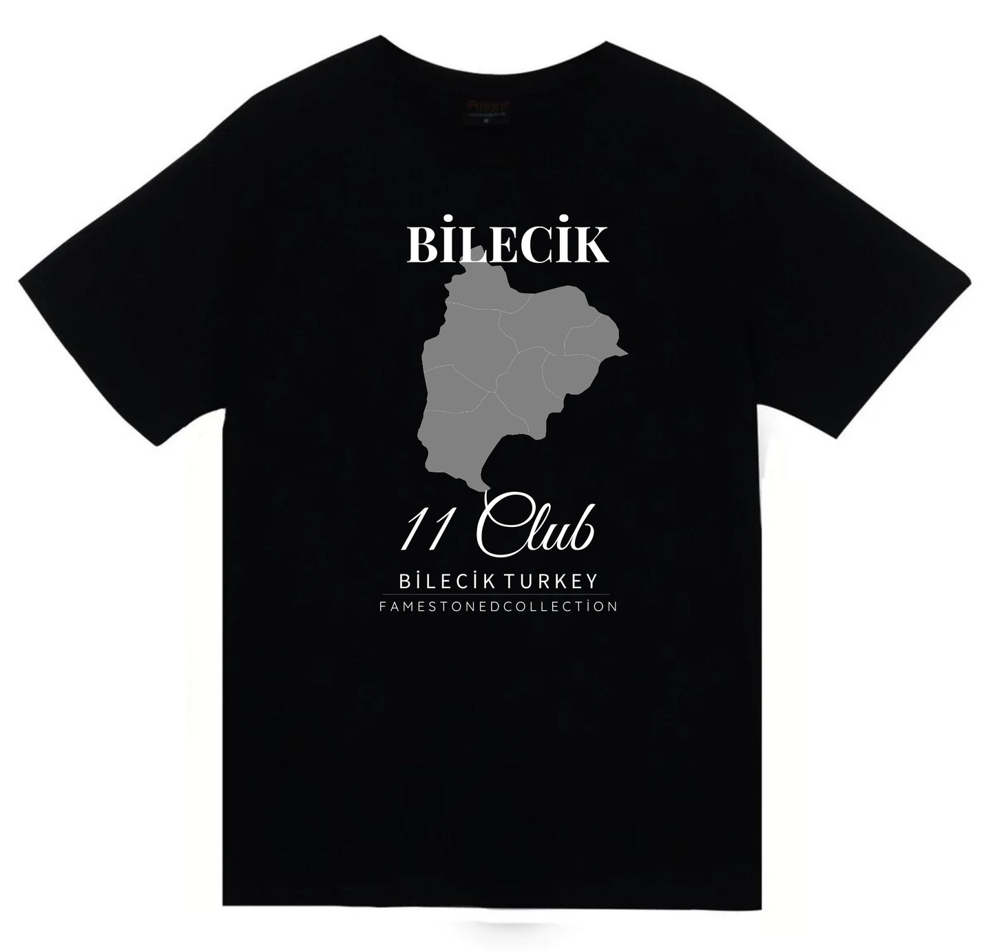 Bilecik - 11 - Soğüt - Osmanlı - Kültür Şehir Baskılı Unisex %100 Pamuk Siyah T-shirt