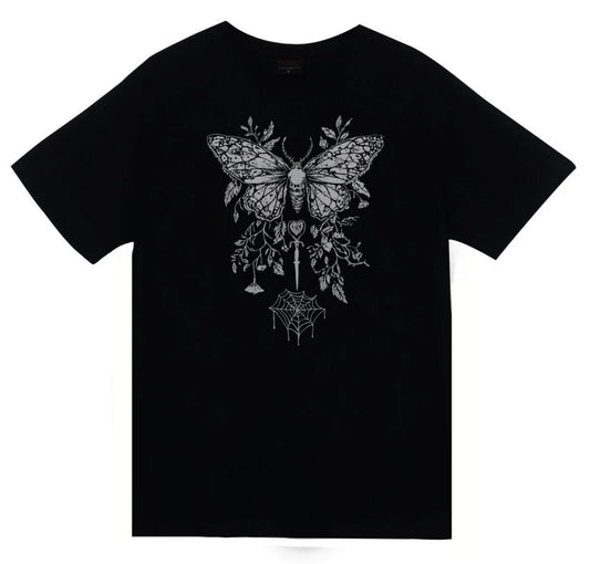 Gothic Baskılı Unisex %100 Pamuk Siyah T-shirt