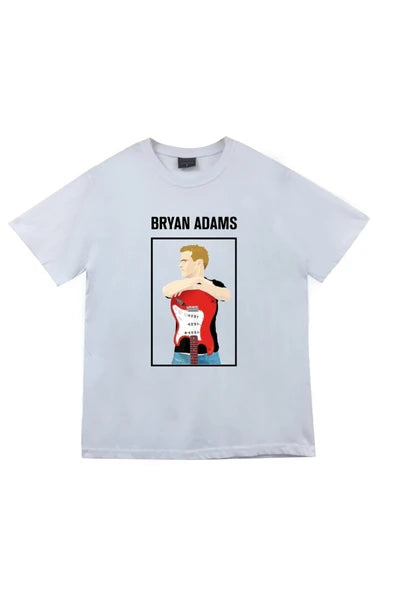 fame-stoned Bryan Adams Baskılı T-shirt