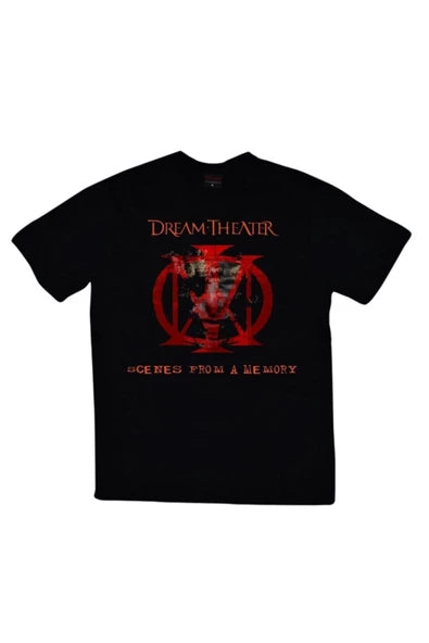 fame-stoned  Dream Theater Baskılı Unisex Siyah %100 Pamuk T-shirt