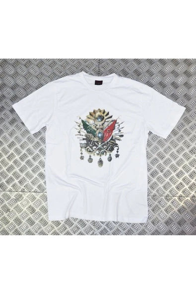 fame-stoned  Osmanlı Tuğrası Baskılı T-shirt