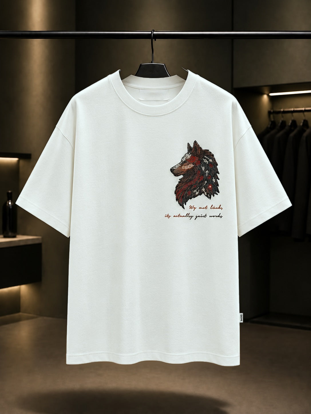 Kurt Oversize Tişört – Krem ön