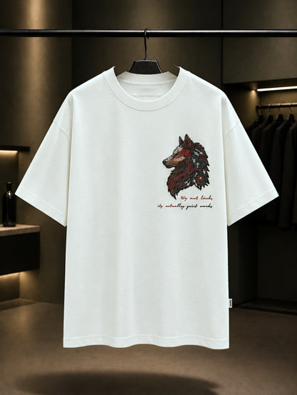 Kurt Oversize Tişört – Krem ön