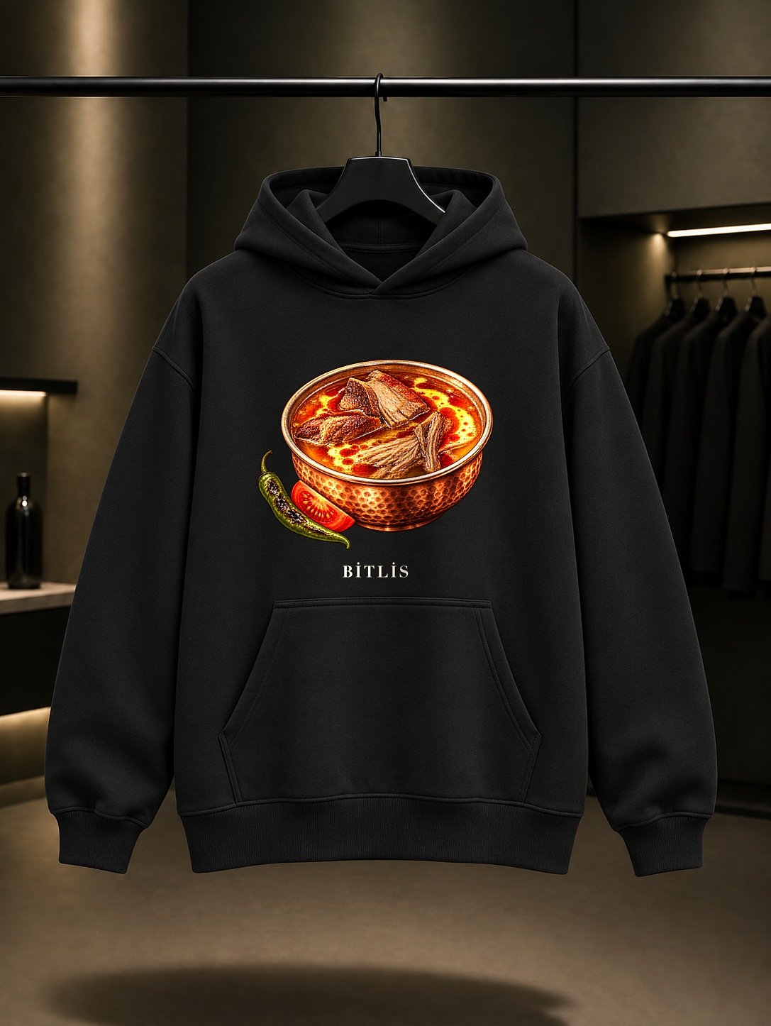 Bitlis Avşor Kapüşonlu Sweatshirt – Siyah