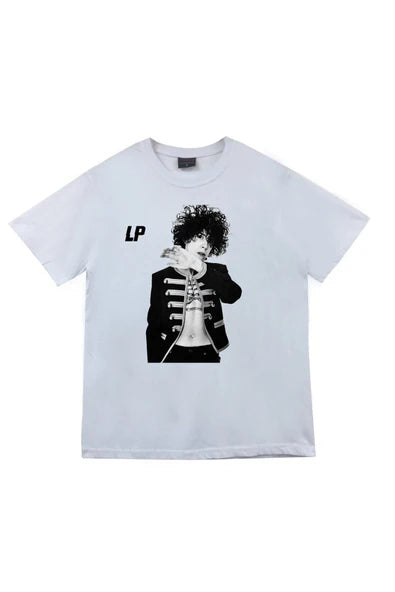 fame-stoned  Lp Laura Pergolizzi Baskılı Unisex %100 Pamuk Beyaz T-shirt