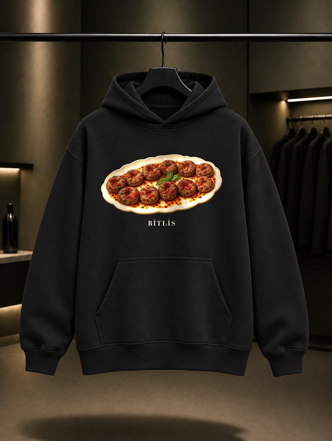 Bitlis Ciğer Taplaması Kapüşonlu Sweatshirt – Siyah