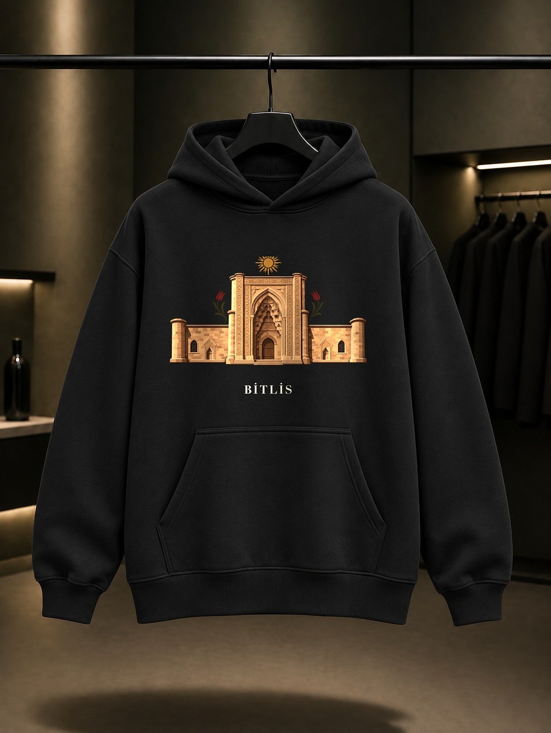 Bitlis İhlasiye Medresesi Kapüşonlu Sweatshirt – Siyah