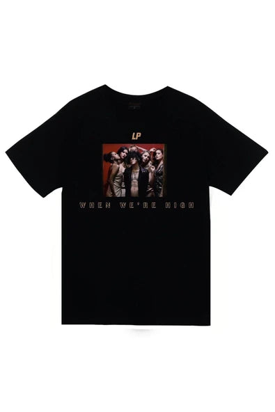 fame-stoned  Lp Laura Pergolizzi Baskılı Unisex %100 Pamuk Siyah T-shirt