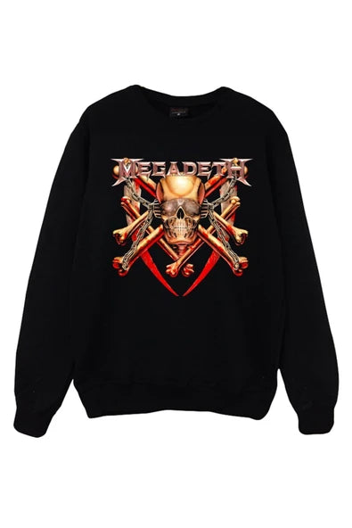 fame-stoned Megadeth Baskılı Sweatshirt