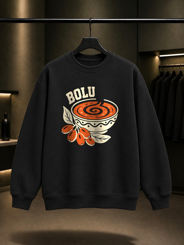 Bolu Kızılcık Tarhanası Sweatshirt – Siyah