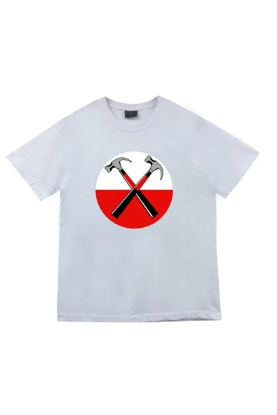 fame-stoned Pink Floyd Baskılı Unisex %100 Pamuk Beyaz T-shirt