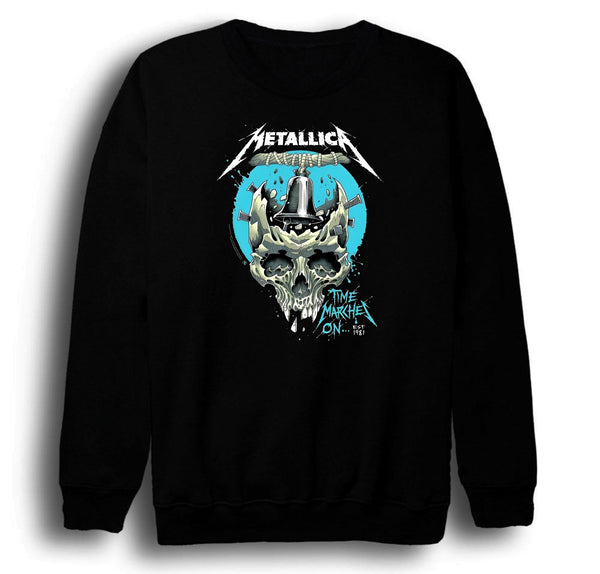 Metallica baskılı siyah sweatshirt