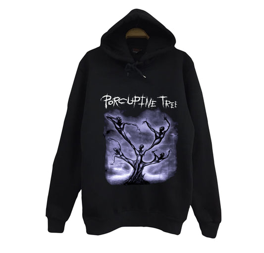 Porcupine Tree Müzik Grubu - In Absentia Baskılı Unisex %100 Pamuk Siyah Kapüşonlu Sweatshirt