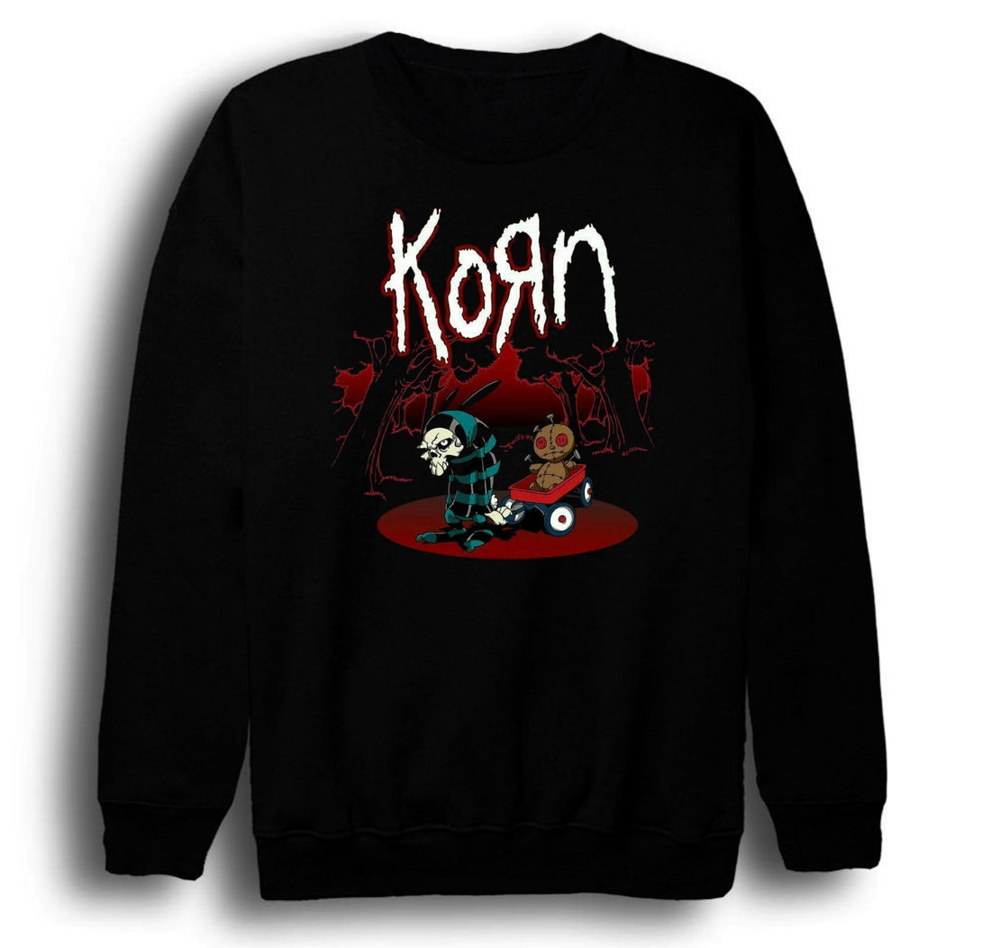 Korn - Issues - Albüm El arabasında bez baskılı siyah sweatshirt