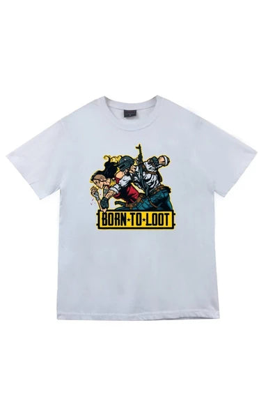 fame-stoned  Unisex Beyaz Pubg Baskılı T-shirt
